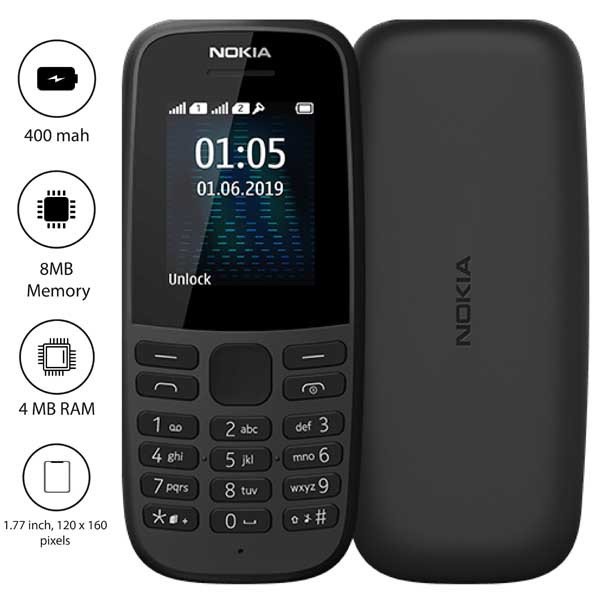Mobitel mobile new new nokia 105 classic (dual sim) slider phone in UK, classic mobile phone all colors